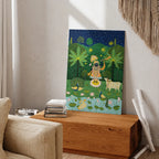 Traditional Indian Krishna Wall Art – 20 × 30 Inch