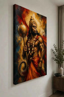 Hanuman Warrior Canvas Art – 20x30 inch
