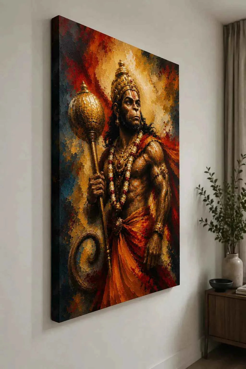 Hanuman Warrior Canvas Art – 20x30 inch
