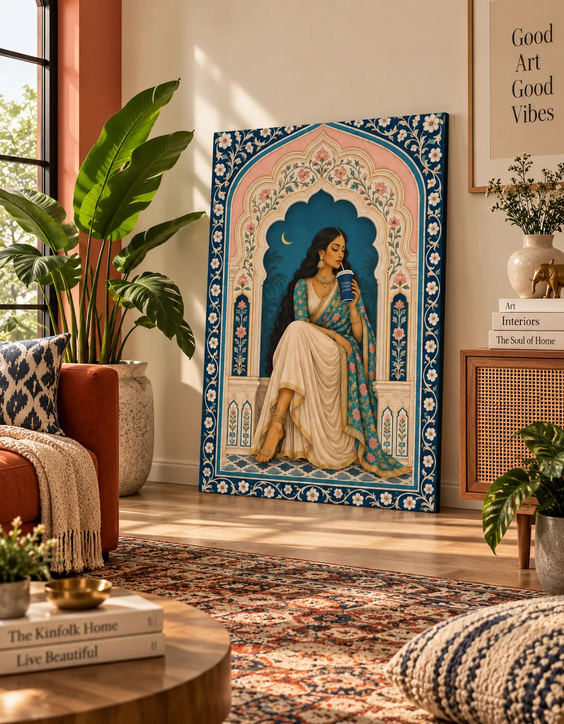 Good Things Take Time – Indian Woman Art Canvas | 20 × 30 Inch