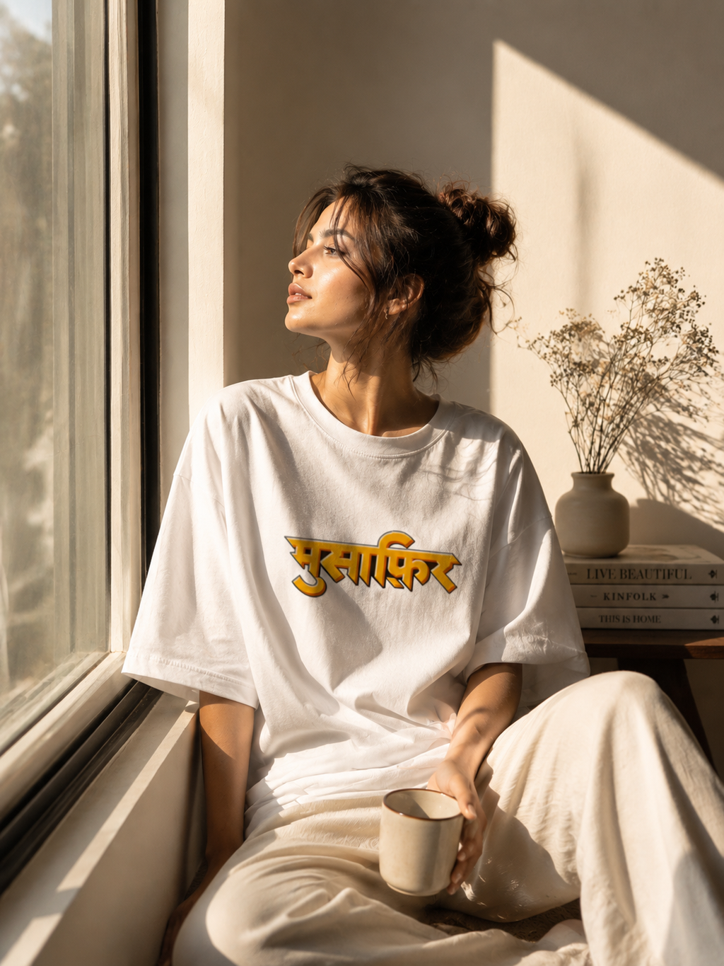 Musafir Oversized T-Shirt – 260 GSM Premium Terry Cotton |