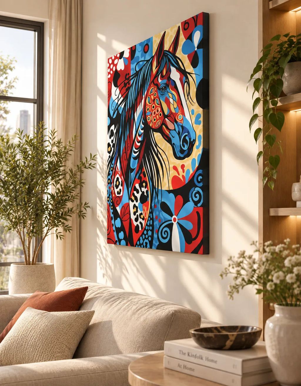 Majestic Pop Art Horse Canvas Wall Art | 20 × 30 Inch