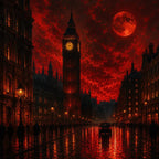 Blood Moon London Canvas Wall Art