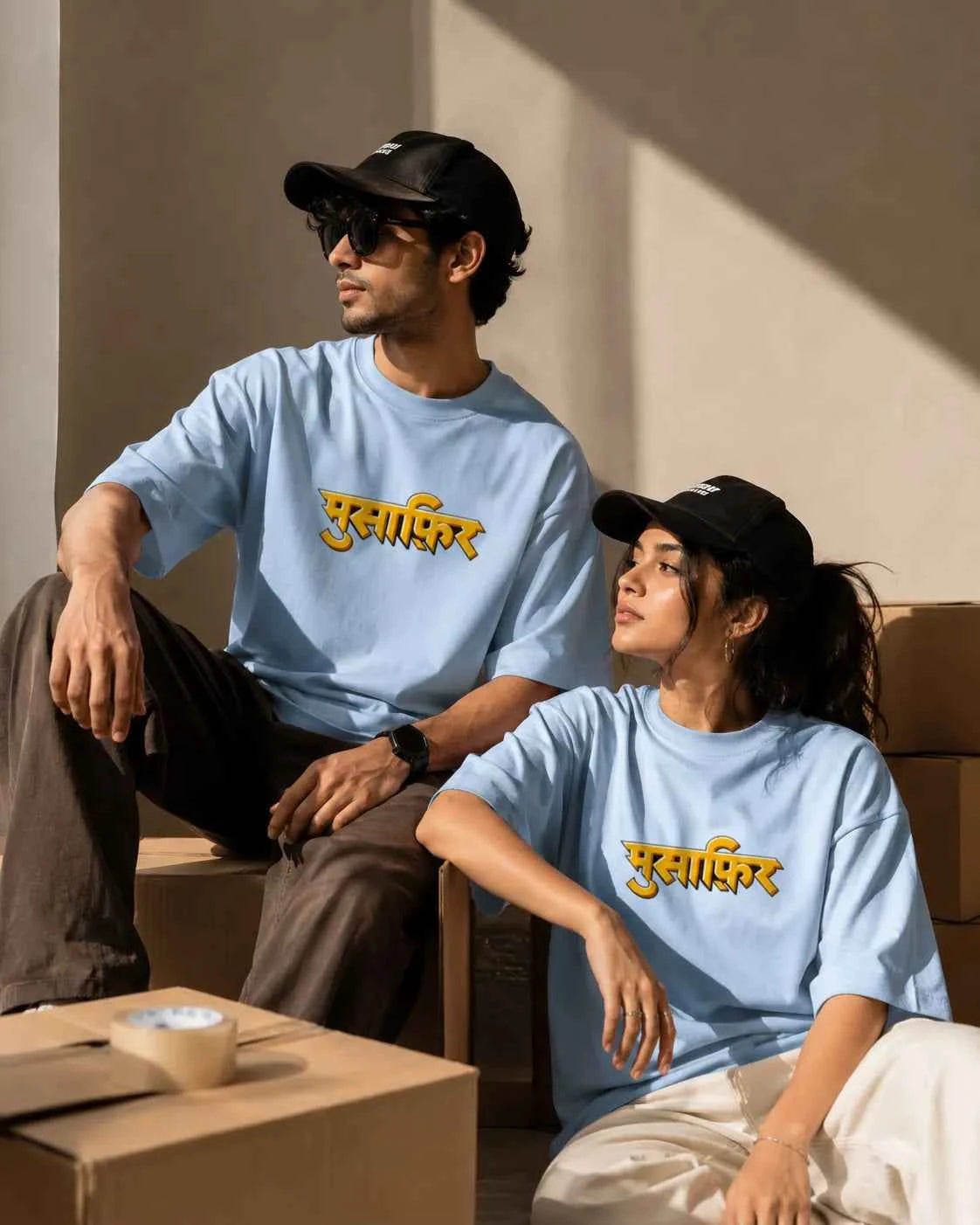 Musafir Oversized T-Shirt – 260 GSM Premium Terry Cotton | Unisex