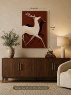 Running Deer Canvas Wall Art –  20 × 30 Inch