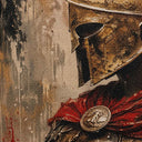 Roman Spartan Wall Art Canvas – Cinematic Warrior Artwork for Modern Interiors