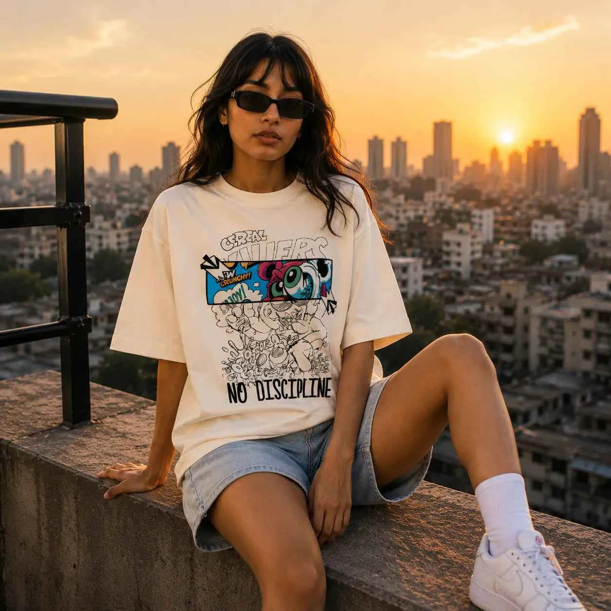 No Discipline™ Oversized Terry Cotton T-Shirt