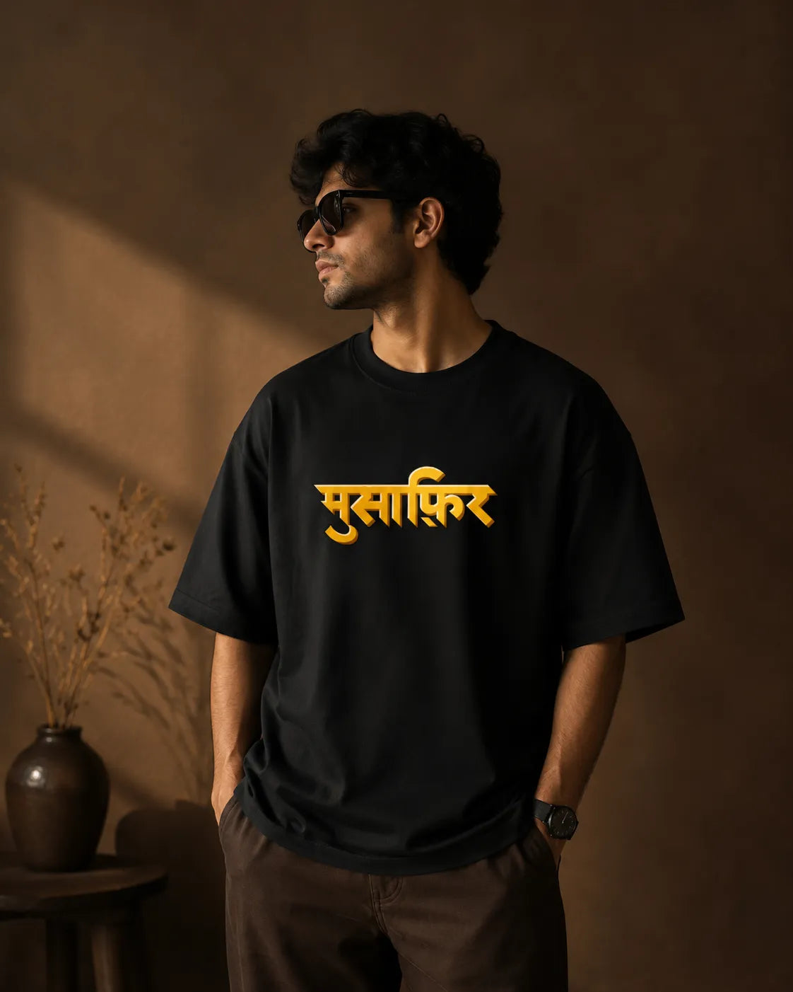 Musafir Oversized T-Shirt – 260 GSM Premium Terry Cotton |