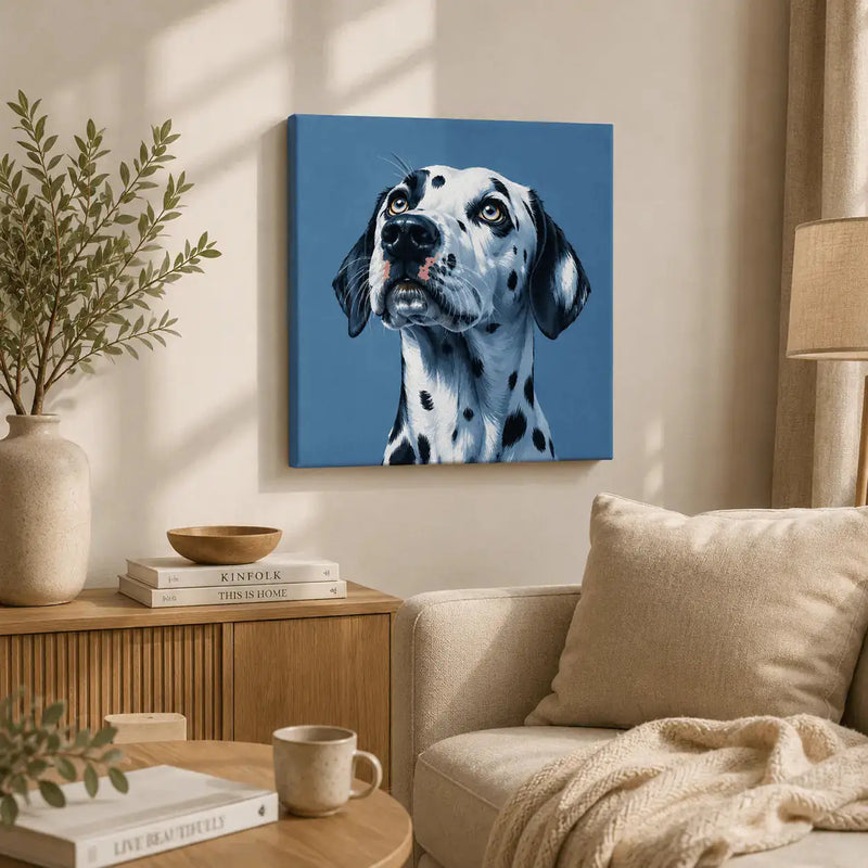 Dalmatian Dog Premium Canvas Wall Art | 8x8 Inch Cute Pet Painting Yomi Living