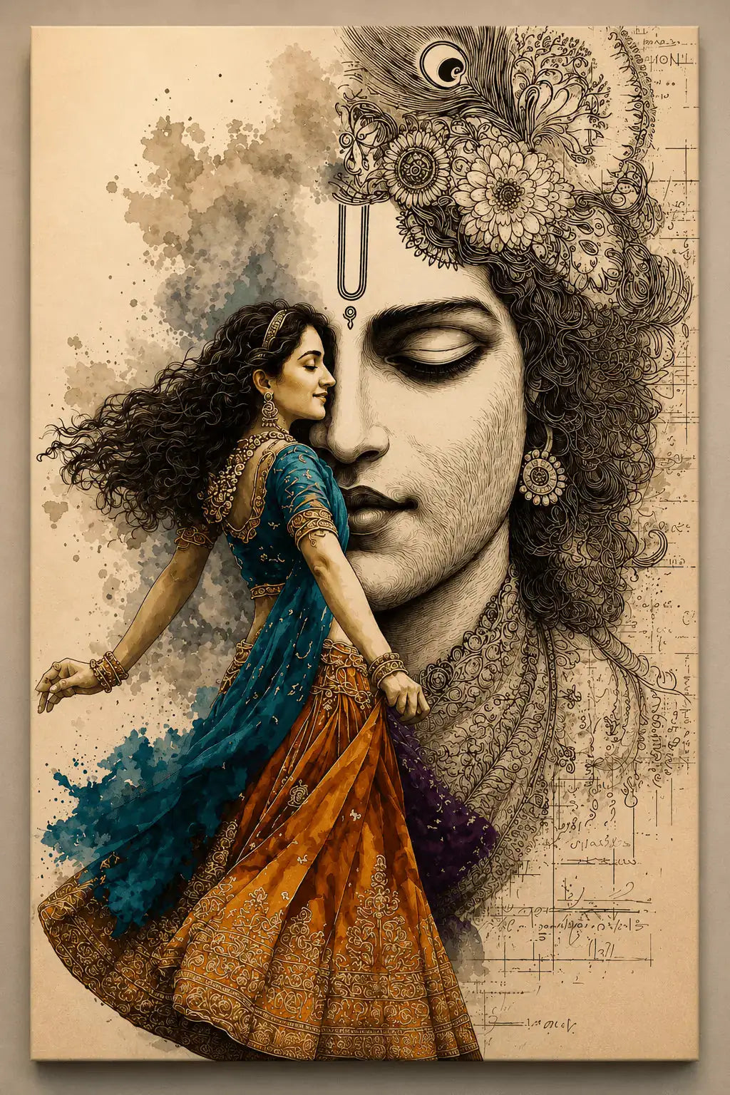Divine Krishna™ Canvas in Room Setting | Yomi Living