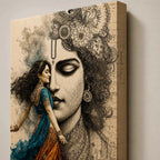 Divine Krishna™ Frame Depth Detail | Premium Wooden Canvas Frame
