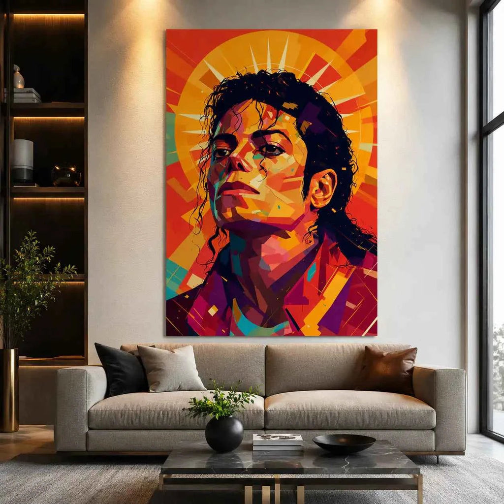 Michael Jackson Pop Art Canvas Wall Painting | Premium 20x30 Inch Modern Music Artwork Yomi Living