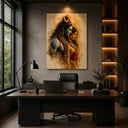 Shiv Parvati Canvas wall art - Premium 20x30 Inch Wall Art Yomi Living