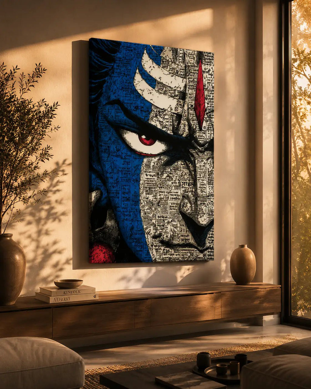 Shiva Rage Premium Canvas Wall Art | 20 inch by 30 inch Yomi Living