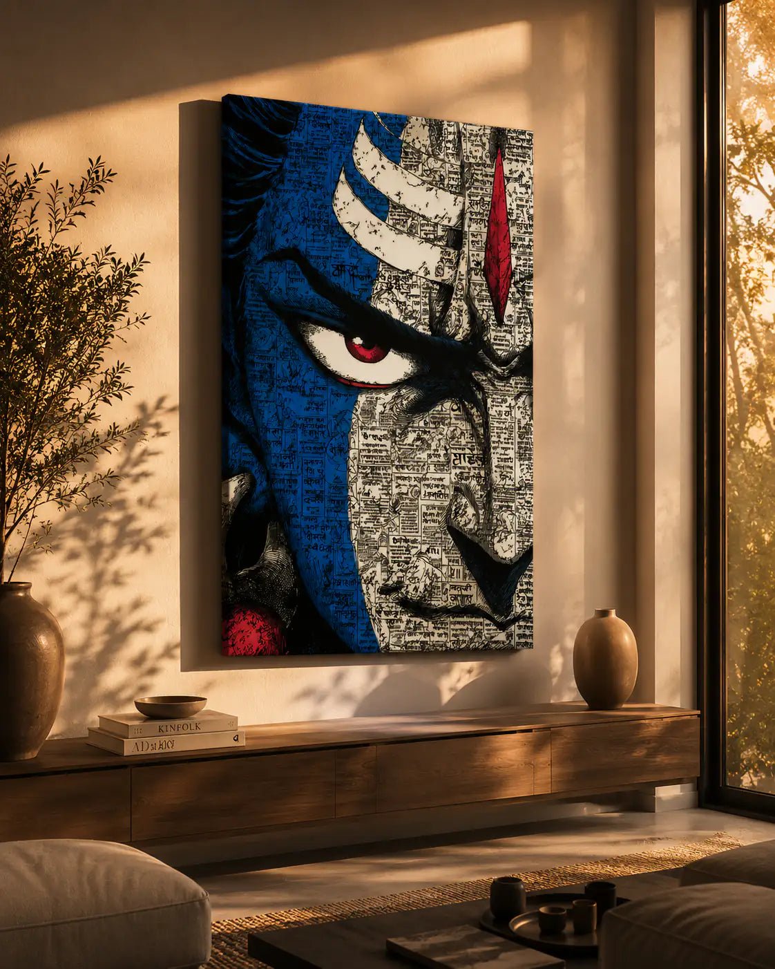 Shiva Rage Premium Canvas Wall Art | 20 inch by 30 inch Yomi Living
