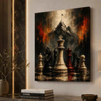 The King's Gambit™ Premium Canvas Wall Art | 20x30 Luxury Framed Print by Yomi Living