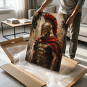 Roman Spartan Wall Art Canvas – Cinematic Warrior Artwork for Modern Interiors