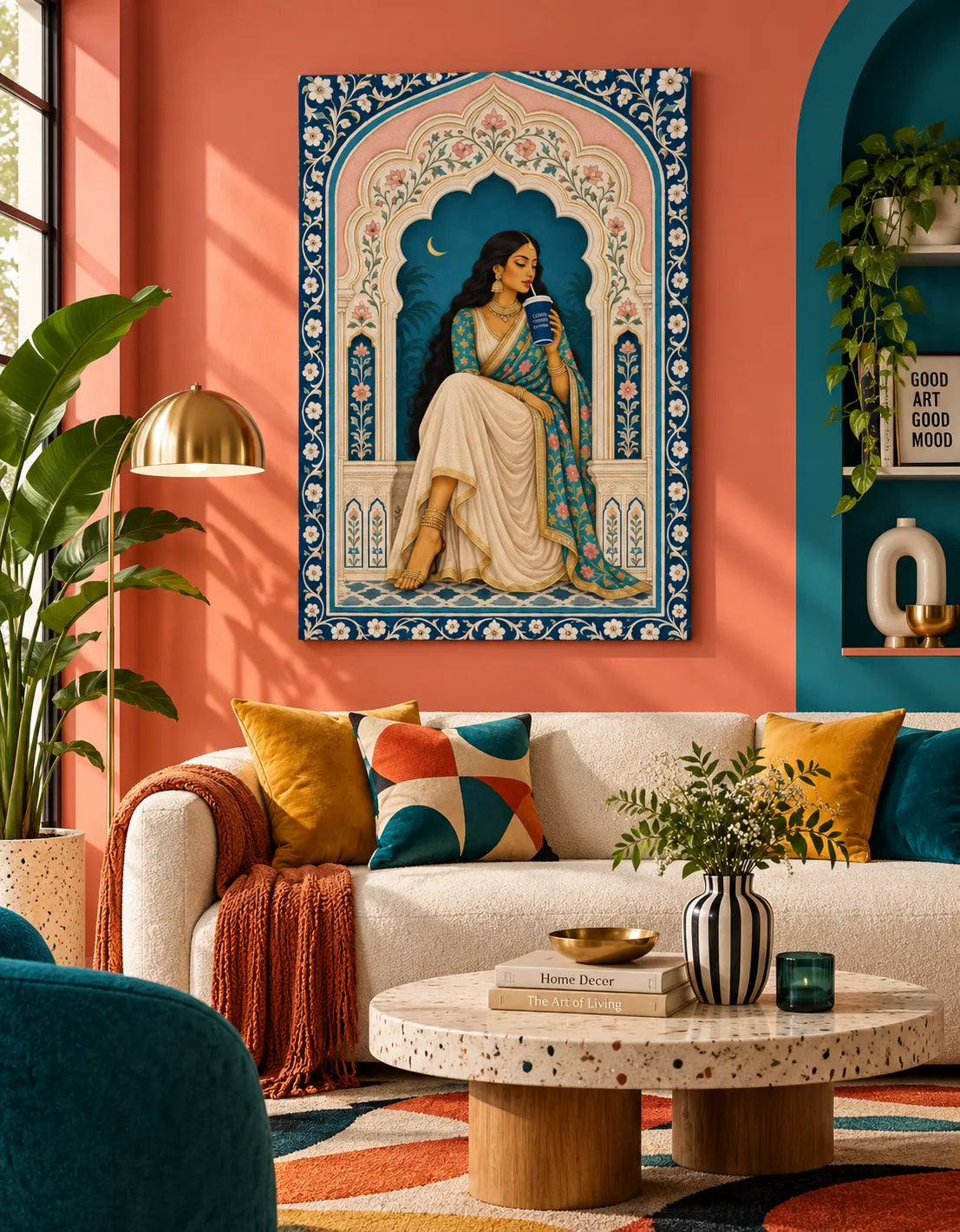 Good Things Take Time – Indian Woman Art Canvas | 20 × 30 Inch