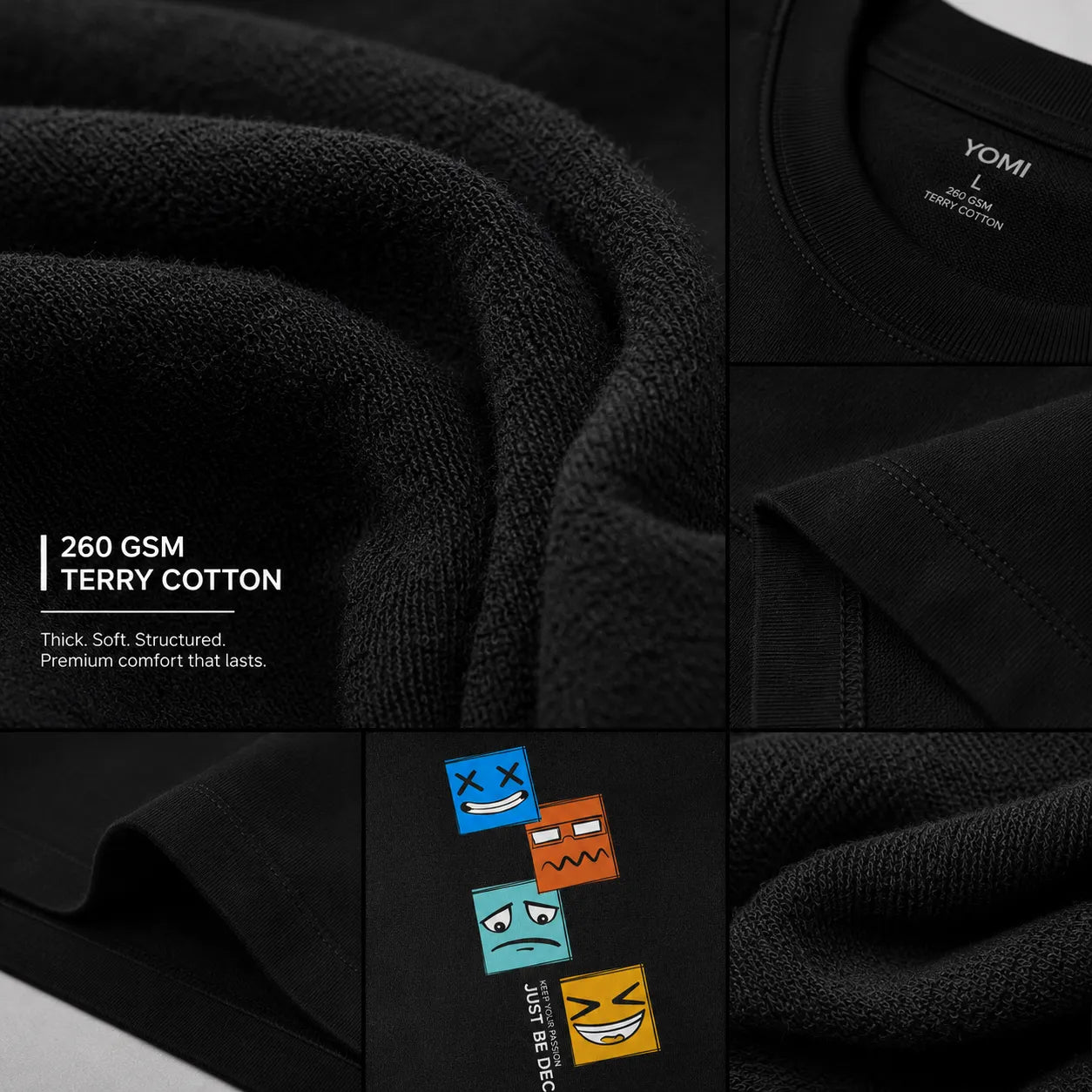Just Be Decisive Oversized T-Shirt – 260 GSM Premium Terry Cotton