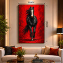 Scarlet - A horse in Red- 20 inch by 30 inch Canvas painting