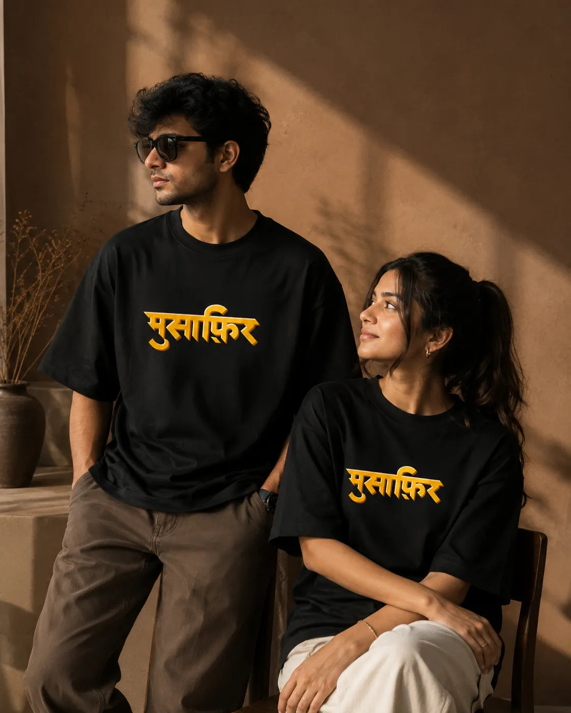 Musafir Oversized T-Shirt – 260 GSM Premium Terry Cotton |