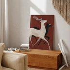 Running Deer Canvas Wall Art –  20 × 30 Inch