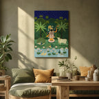 Traditional Indian Krishna Wall Art – 20 × 30 Inch