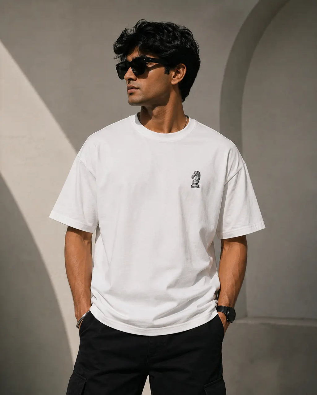 The Knight Oversized Graphic T-Shirt | 160 GSM Supima Cotton | Unisex