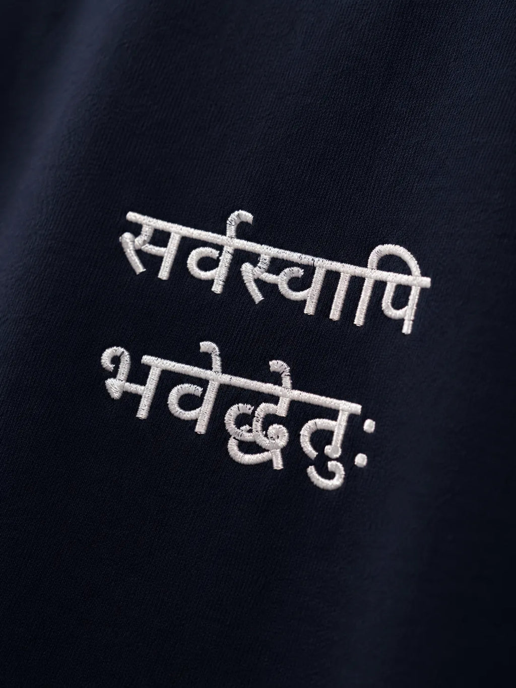 Sarvasvapi Bhavedduḥkham Embroidered Oversized Terry Cotton T-Shirt | 260 GSM | Unisex