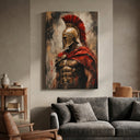 Roman Spartan Wall Art Canvas – Cinematic Warrior Artwork for Modern Interiors